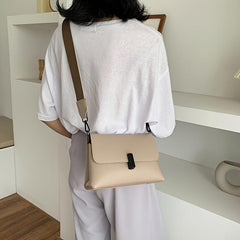 Faux Leather Crossbody Bag Women's Purse Casual Flap Shoulder Bag