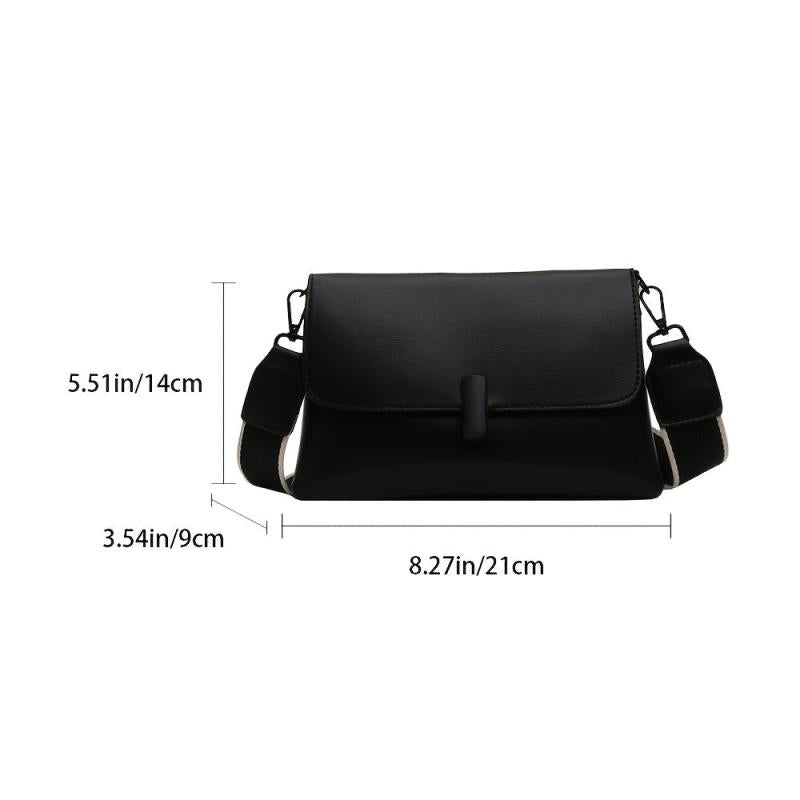 Faux Leather Crossbody Bag Women's Purse Casual Flap Shoulder Bag
