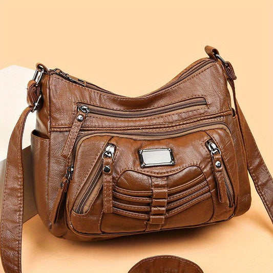 Vintage Crossbody Bag PU Leather Shoulder Bag