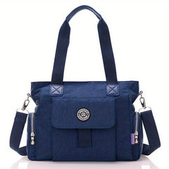 Large Capacity Solid Shoulder Bag Portable Top Handle Handbag