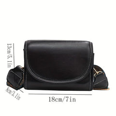 Faux Pearl Retro Style Crossbody Bag Flap Square Bag