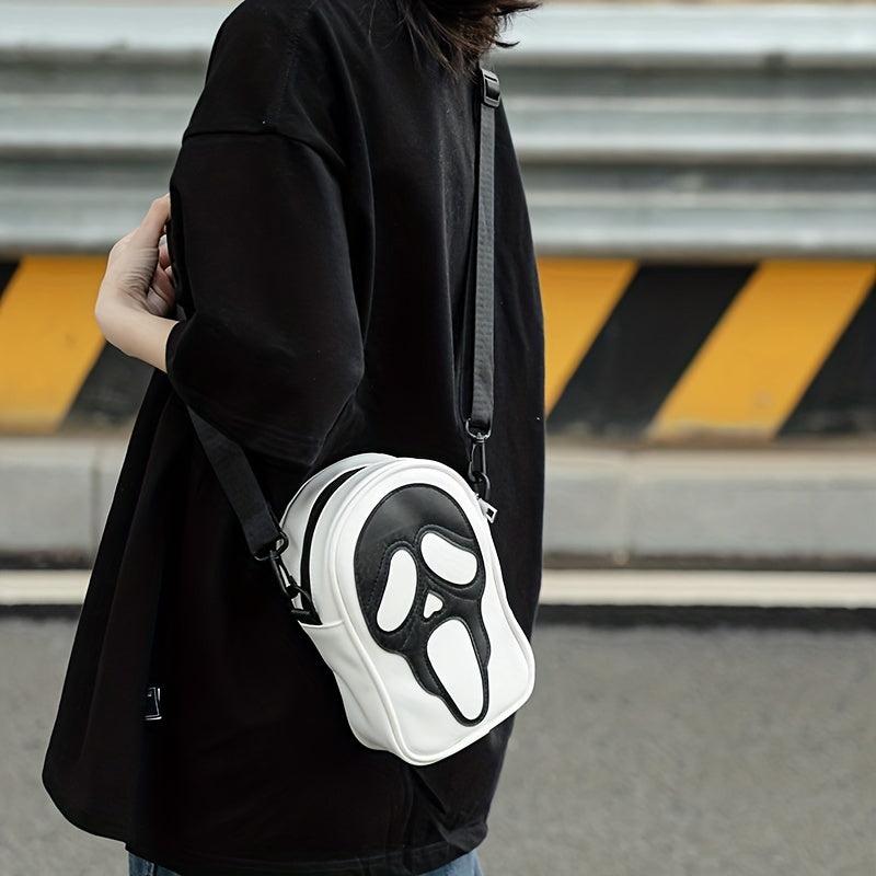 Ghost Halloween Crossbody Bag Funny Skull Shape Shoulder Bag