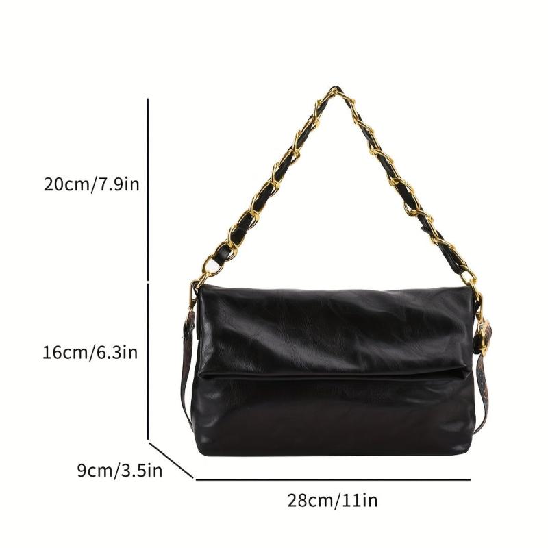 Classic Flap Square Shoulder Bag All Match Vintage Shoulder Bag Retro Pattern