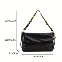 Classic Flap Square Shoulder Bag All Match Vintage Shoulder Bag Retro Pattern