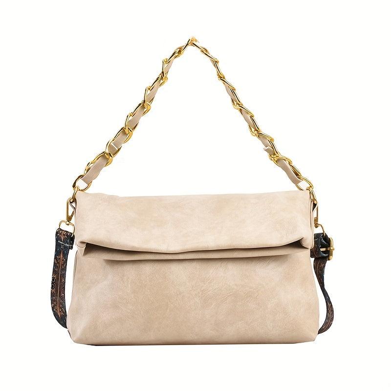 Classic Flap Square Shoulder Bag All Match Vintage Shoulder Bag Retro Pattern