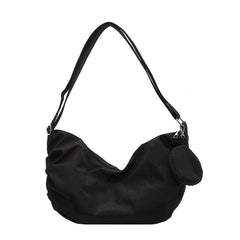 Ruched Crossbody Bag Large Capacity Shoulder Bag All match Hobo Bag