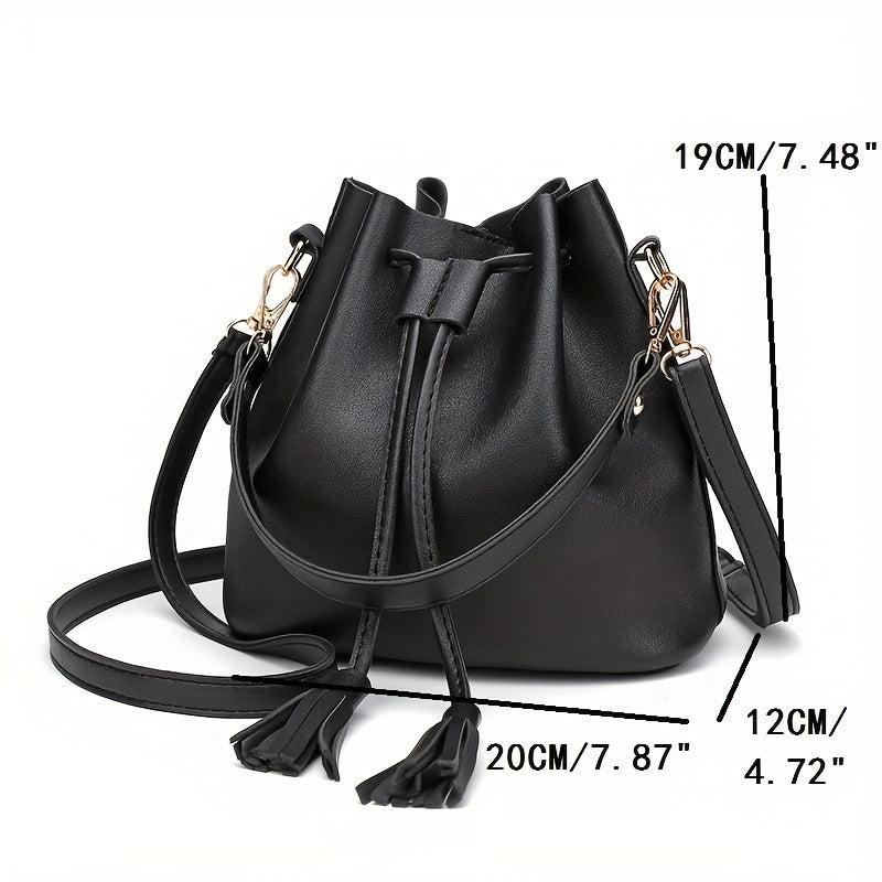 Minimalist Drawstring Shoulder Bag for Work