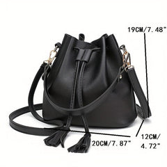 Minimalist Drawstring Shoulder Bag for Work