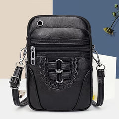 Mini Retro Style Phone Bag Women's Faux Leather Crossbody Bag