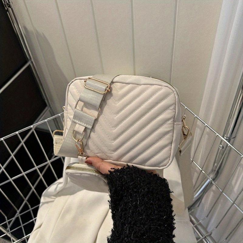 Mini Embossing Cube Crossbody Bag Textured Bag Classic Versatile Shoulder Bag