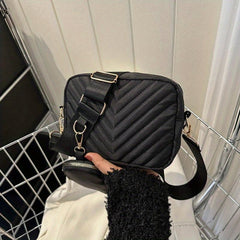 Mini Embossing Cube Crossbody Bag Textured Bag Classic Versatile Shoulder Bag