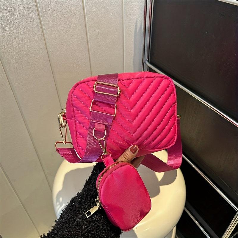 Mini Embossing Cube Crossbody Bag Textured Bag Classic Versatile Shoulder Bag