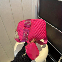 Mini Embossing Cube Crossbody Bag Textured Bag Classic Versatile Shoulder Bag