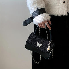 Niche Butterfly Decor Square Bag Crossbody Flap Bag