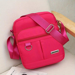 Vintage Solid Square Bag Zipper Crossbody All Match Purse