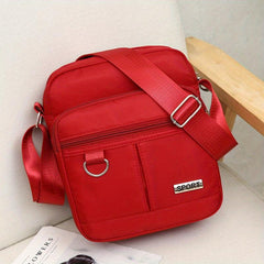Vintage Solid Square Bag Zipper Crossbody All Match Purse