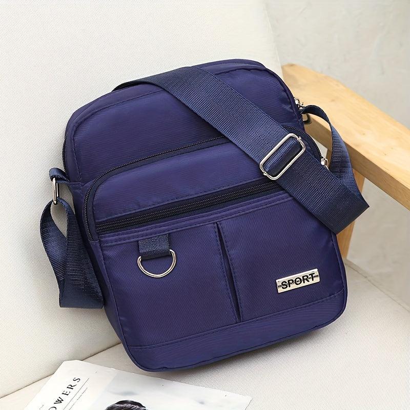 Vintage Solid Square Bag Zipper Crossbody All Match Purse