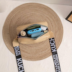 Minimalist Square Shoulder Bag All Match Crossbody Bag With Wide Strap Purse