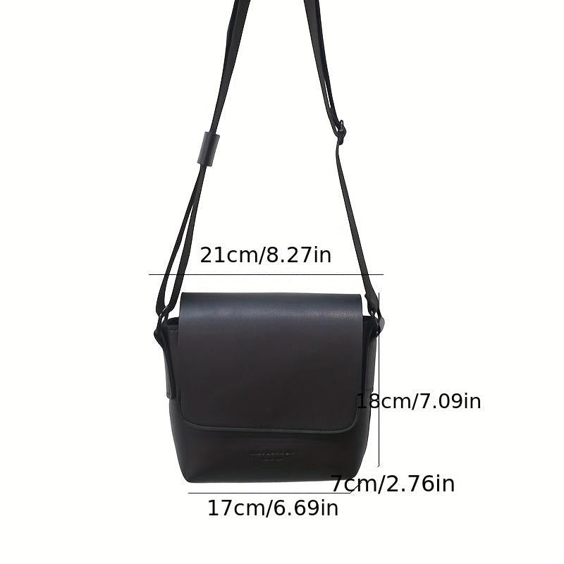 Small Square Crossbody Bag PU Leather Street Shoulder Purse