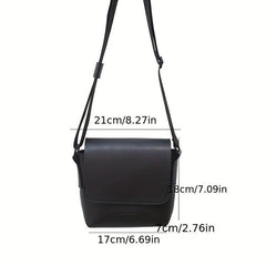 Small Square Crossbody Bag PU Leather Street Shoulder Purse