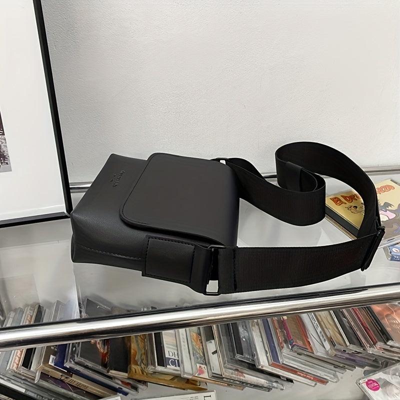 Small Square Crossbody Bag PU Leather Street Shoulder Purse