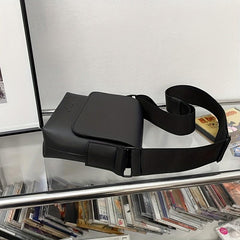 Small Square Crossbody Bag PU Leather Street Shoulder Purse