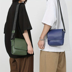Small Square Crossbody Bag PU Leather Street Shoulder Purse