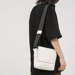 Small Square Crossbody Bag PU Leather Street Shoulder Purse