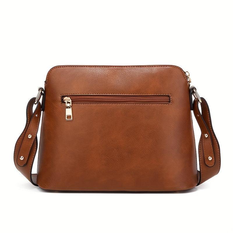 Retro Tassel Crossbody Bag PU Leather Waterproof Bag Purse