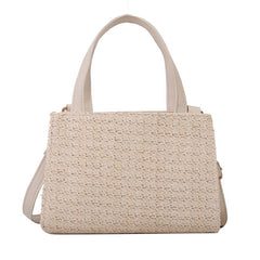 Boho Style Straw Crossbody Bag Small Square Handbag