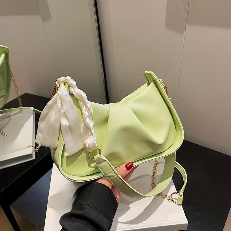 Fairy Shoulder Hobo Bag Ruched Underarm Bag Women's Casual Handbag