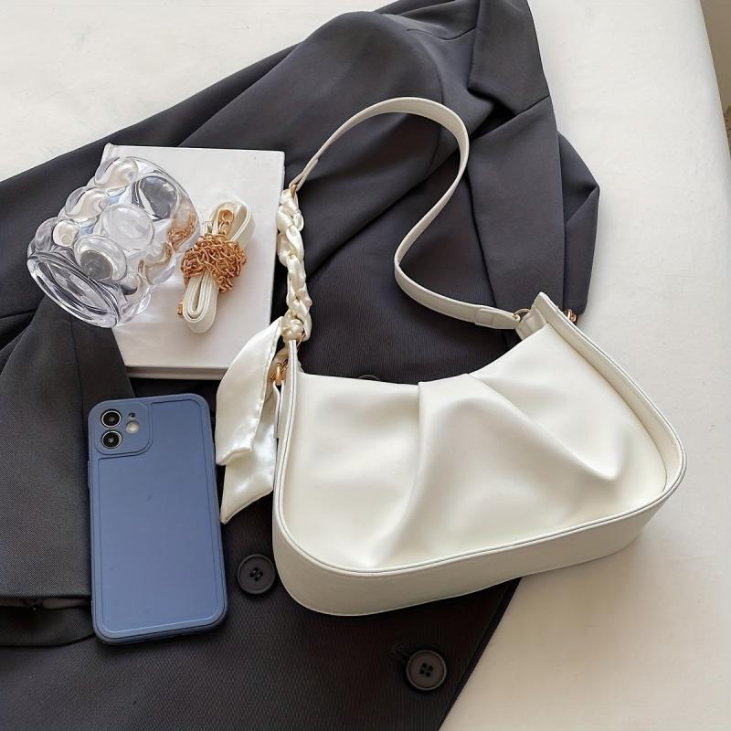 Fairy Shoulder Hobo Bag Ruched Underarm Bag Women's Casual Handbag