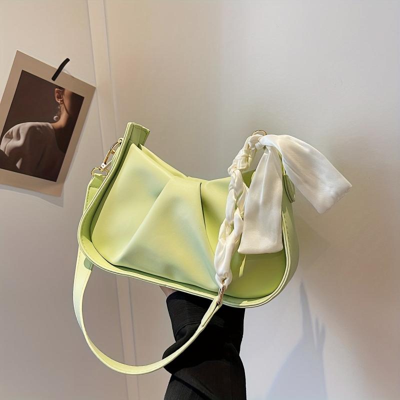 Fairy Shoulder Hobo Bag Ruched Underarm Bag Women's Casual Handbag