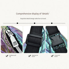 Geometric Pattern Laser Quilted Waist Bag Casual Sports Bag