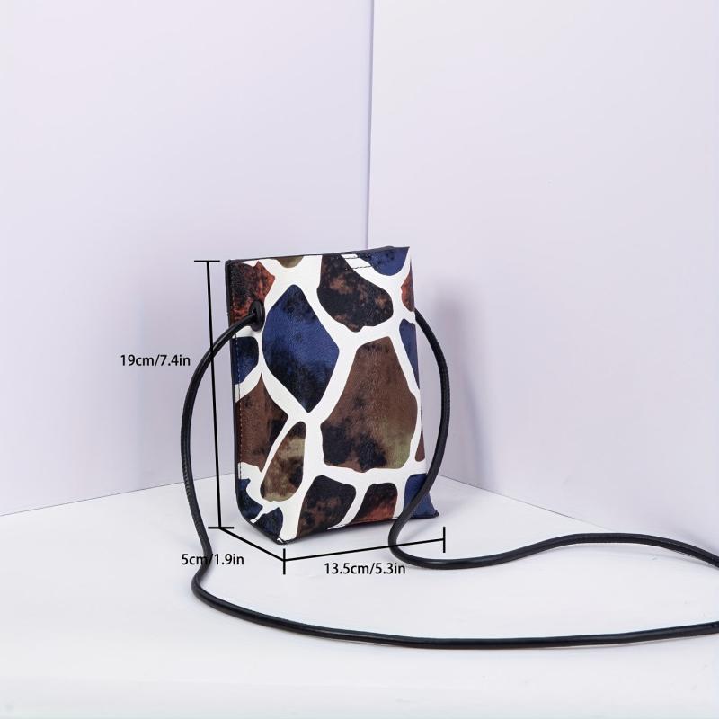 Stone Pattern Crossbody Bag Vintage Shoulder Purse