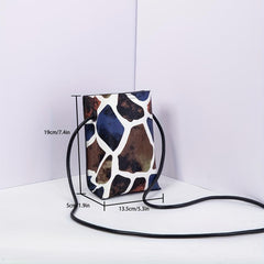 Stone Pattern Crossbody Bag Vintage Shoulder Purse