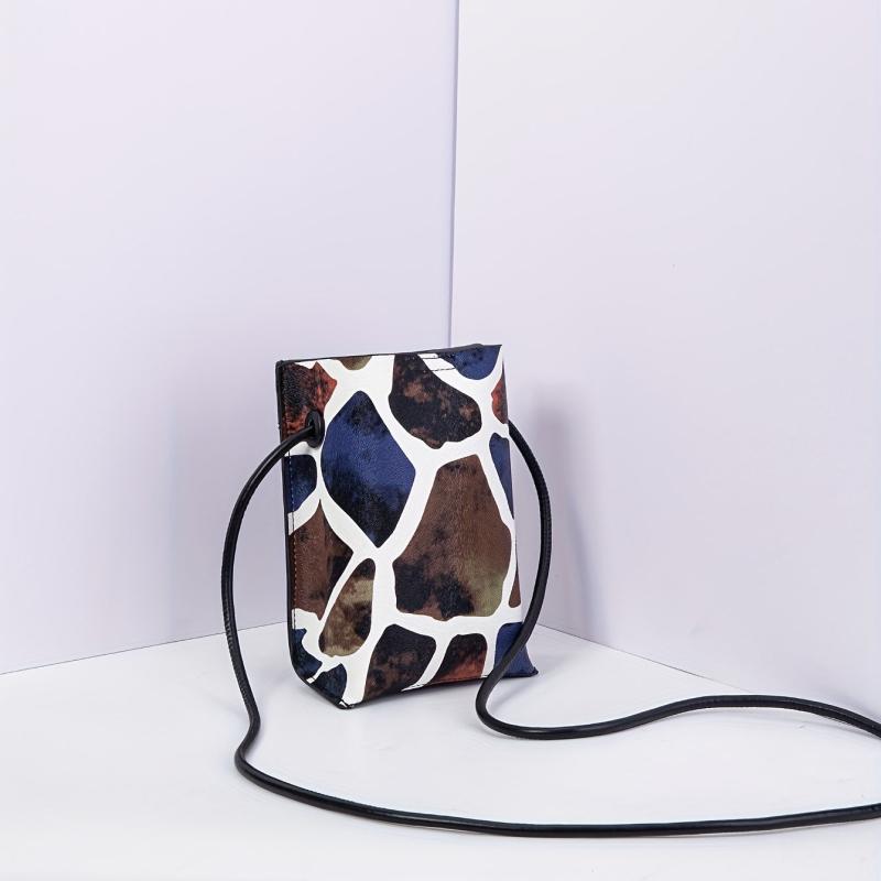 Stone Pattern Crossbody Bag Vintage Shoulder Purse