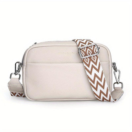 Small Leather Crossbody Bag for Women Square Purse