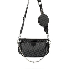 Geo Pattern Crossbody Bag with Coin Purse