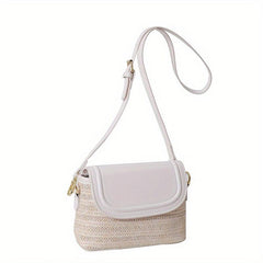 Woven Crossbody Bag Summer Vacation Straw Bag