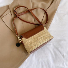Woven Crossbody Bag Summer Vacation Straw Bag