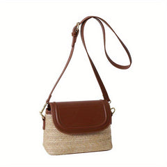 Woven Crossbody Bag Summer Vacation Straw Bag