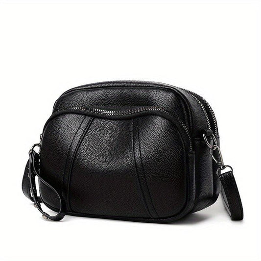 Vintage Studded Crossbody Bag with Pocket