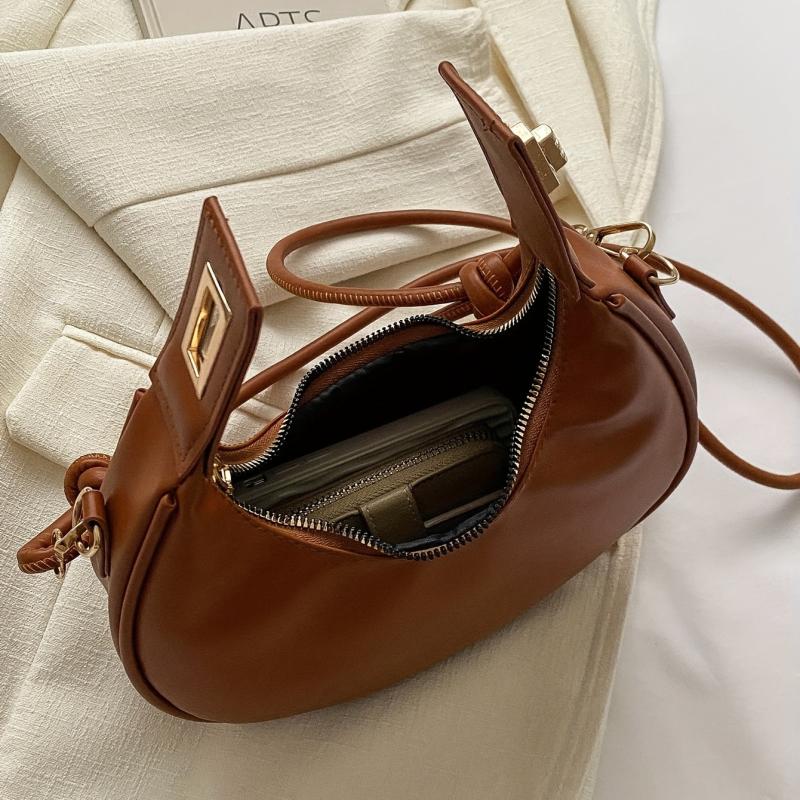Vintage Crescent Handbag For Women Crossbody Bag Clutch Purse