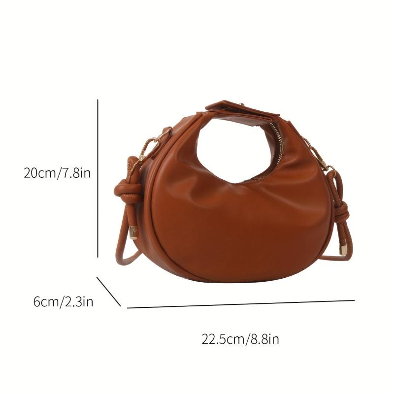 Vintage Crescent Handbag For Women Crossbody Bag Clutch Purse