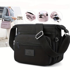 Casual Nylon Crossbody Bag Women's Pockets Purses Lightweight Daily Shoulder Bag