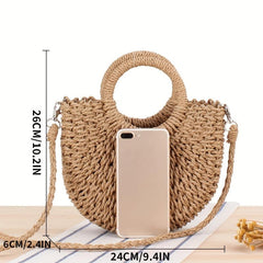 Straw Crossbody Bag Women's Summer Handbag
