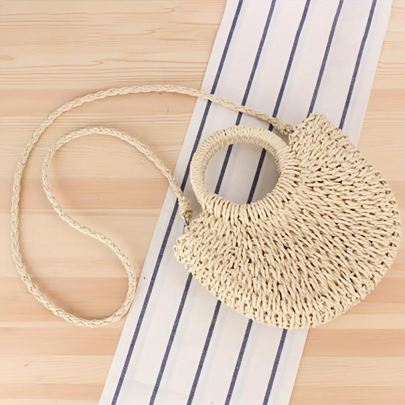 Straw Crossbody Bag Women's Summer Handbag