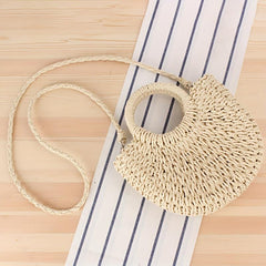 Straw Crossbody Bag Women's Summer Handbag