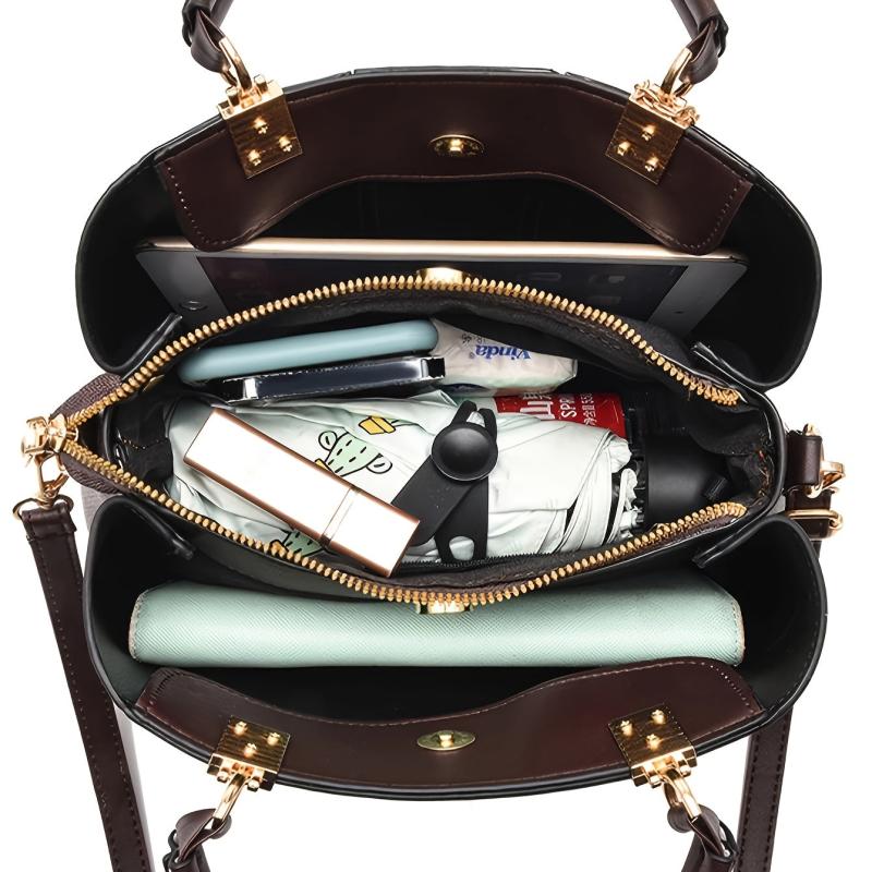 Women's Classic Pattern Shoulder Bag - All Match Tote Satchel for Work